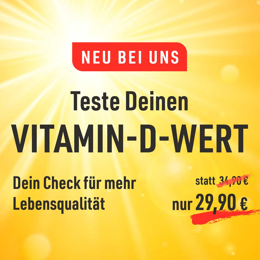 Aktion im GYM Fitness World: Vitamin-D-Wert testen für 29,90 statt 34,90 Euro