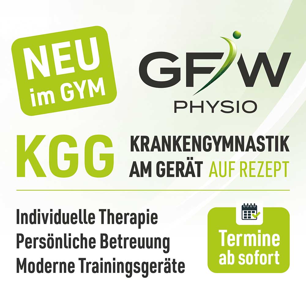 GFW Physio: Krankengymnastik am Gerät auf Rezept, individuelle Therapie an modernen Trainingsgeräten